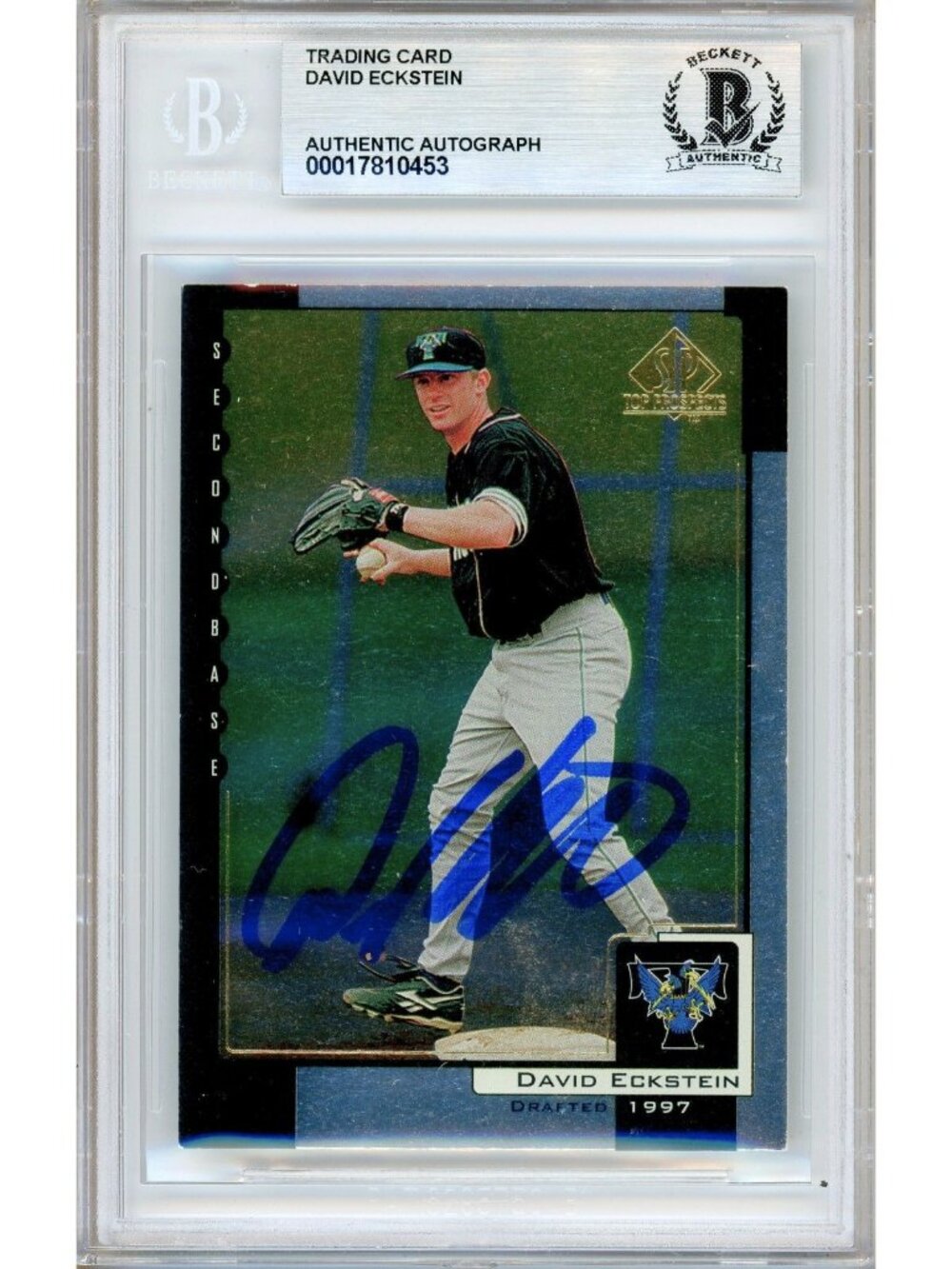 David Eckstein Signed 2000 SP Top Prospects #104 Beckett BAS Slabbed Auto